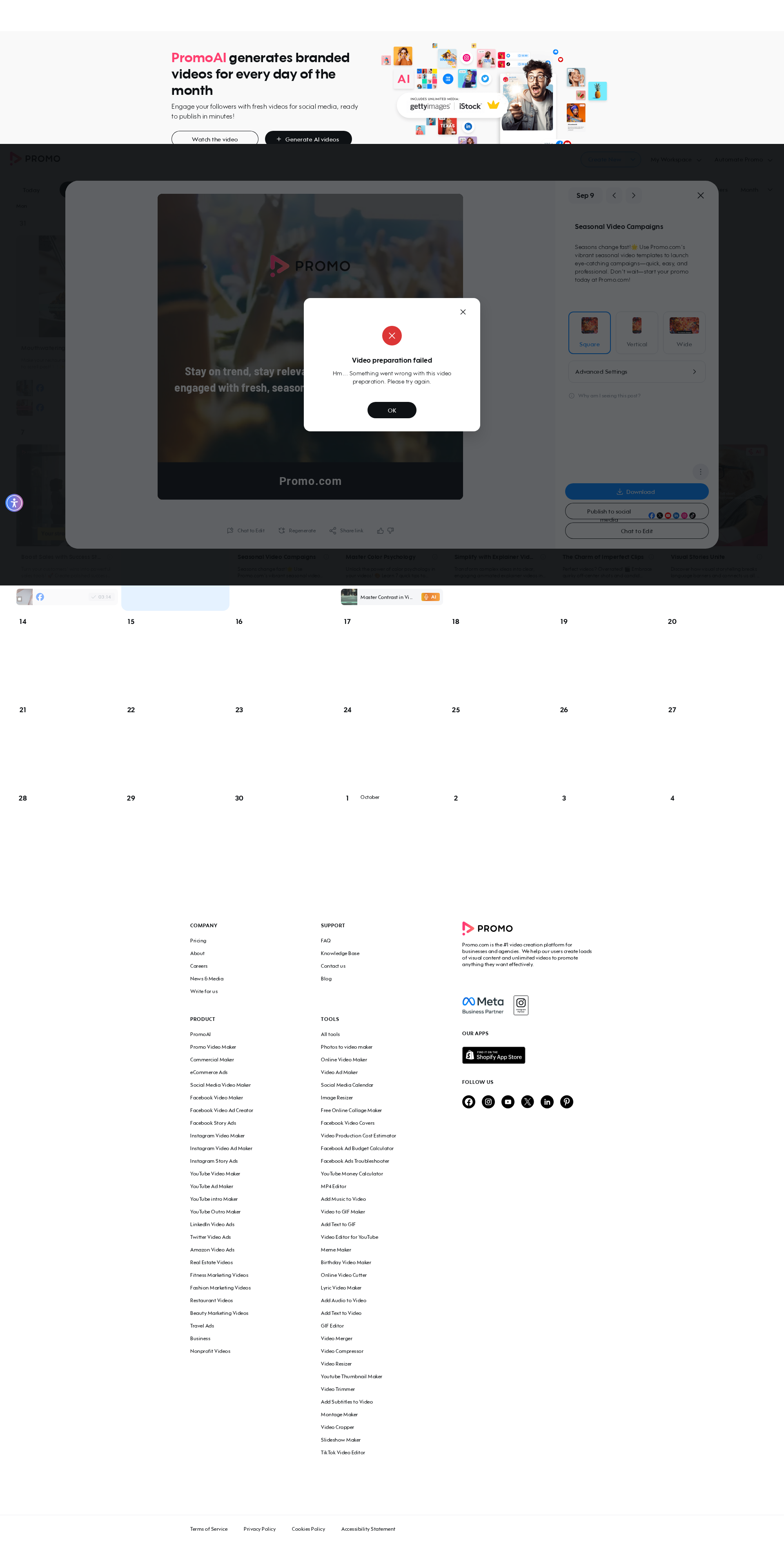 Test failure screenshot